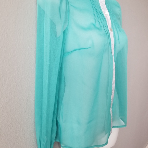 Jane shirt. Sheer button down Top . - Picture 7 of 7